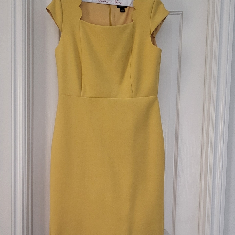 Dress Square Neck Cap Sleeve Sheath Dress